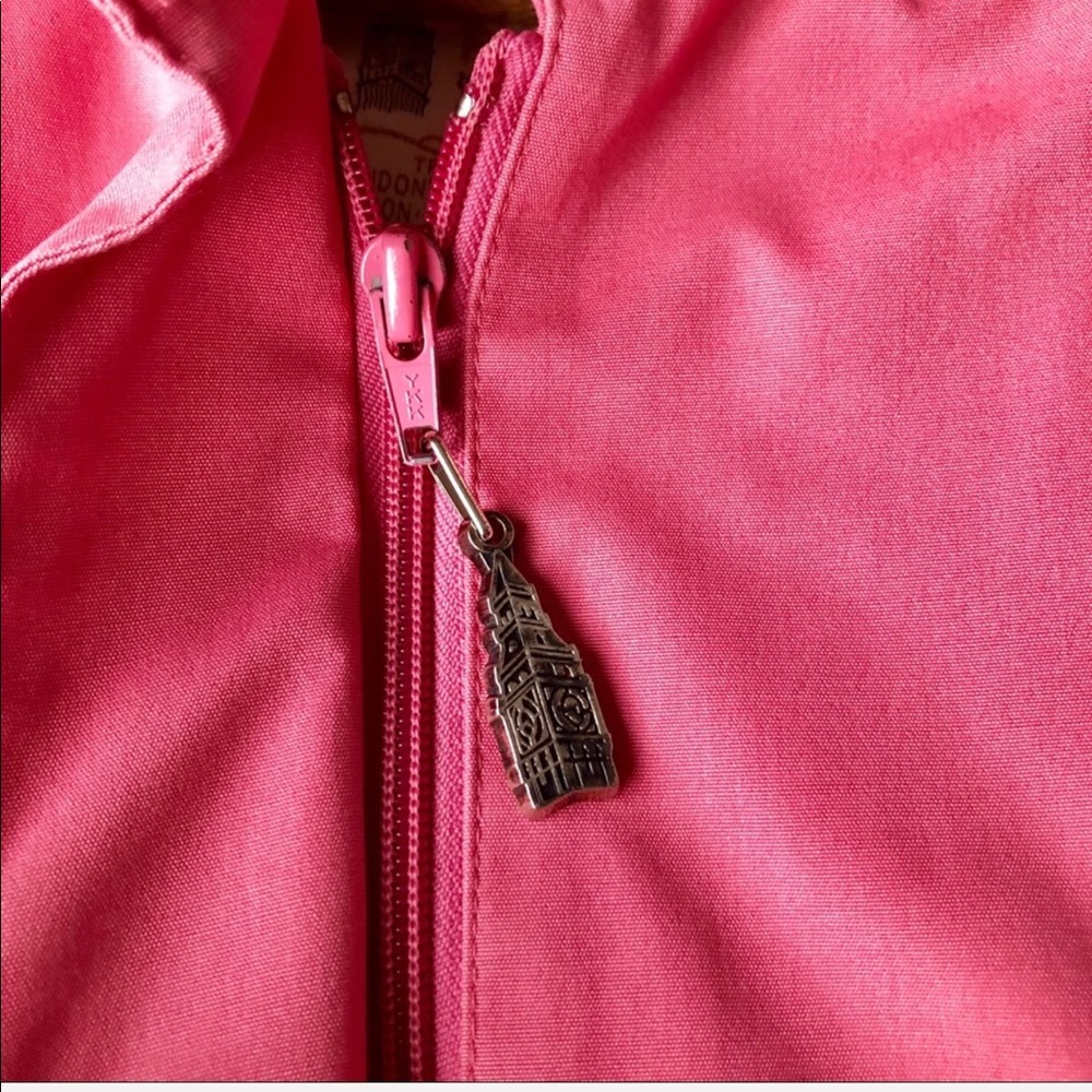 Vintage 80s London Fog Pink Collared Bomber Jacket - Picture 5 of 8